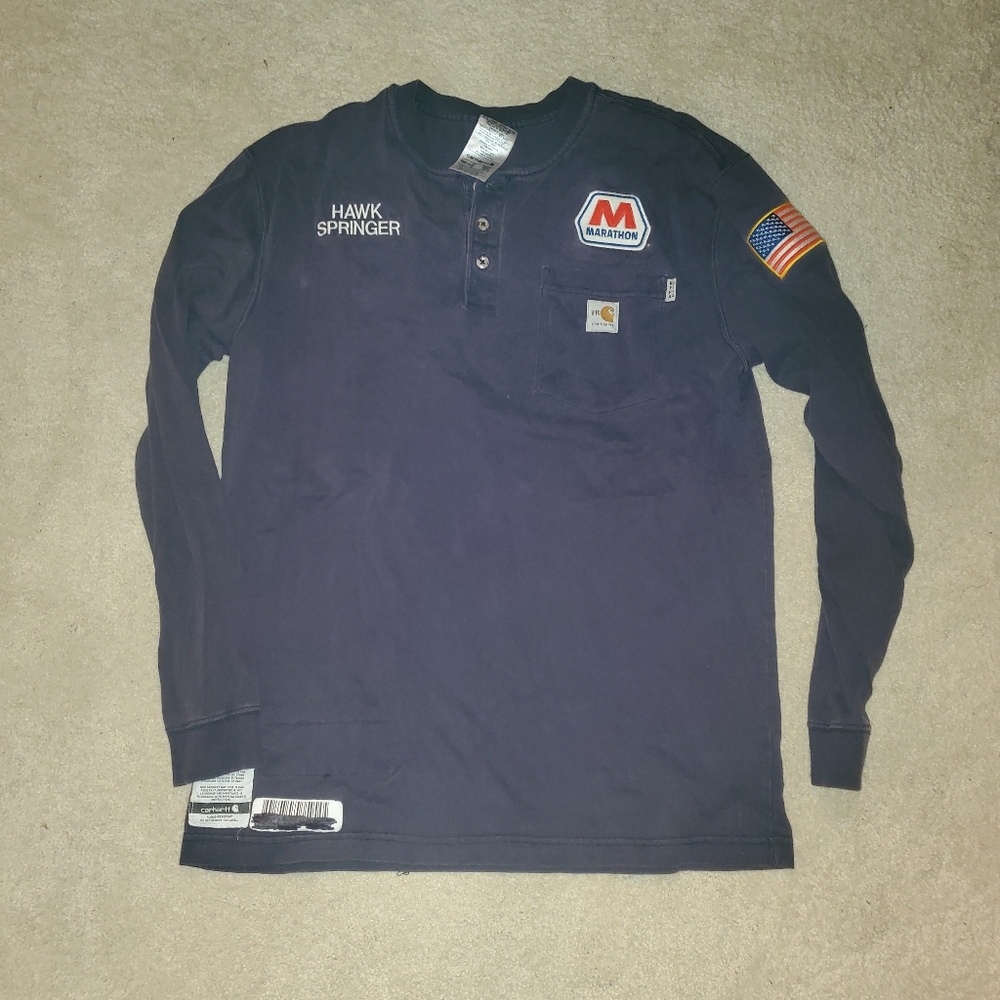 Carhartt Mens medium FR long sleeve work shirt